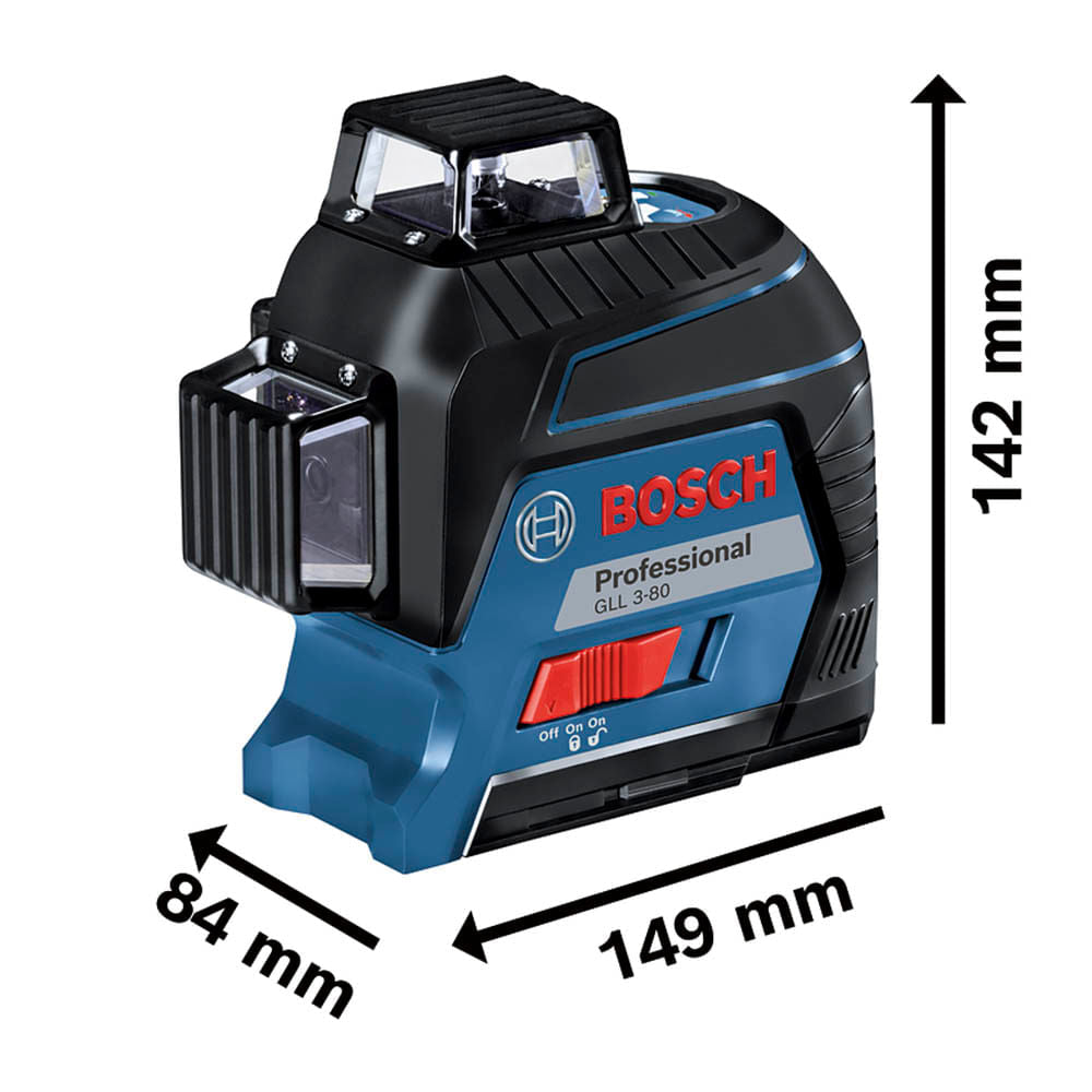 Nível laser de linhas 80m 360º GLL 3-80 Bosch