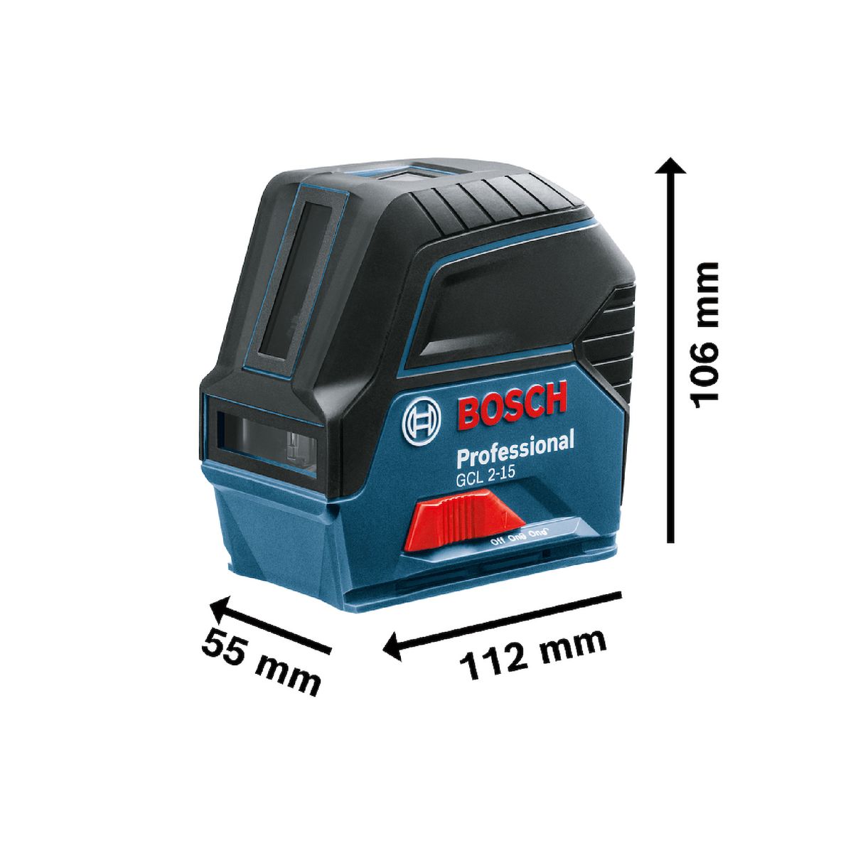 Nível Laser Bosch GCL 2-15 15m com pontos de prumo e suporte