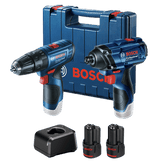 Kit Bosch Parafusadeira Furadeira GSB 120-LI e Chave de Impacto GDR 120-LI, 12V