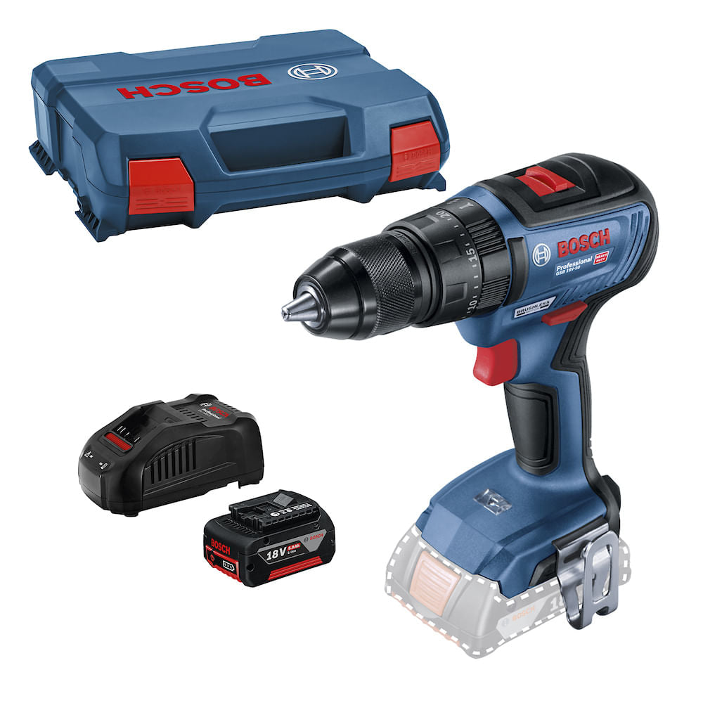 Parafusadeira de impacto a Bateria Bosch GSB 18V-50, BRUSHLESS, 18V