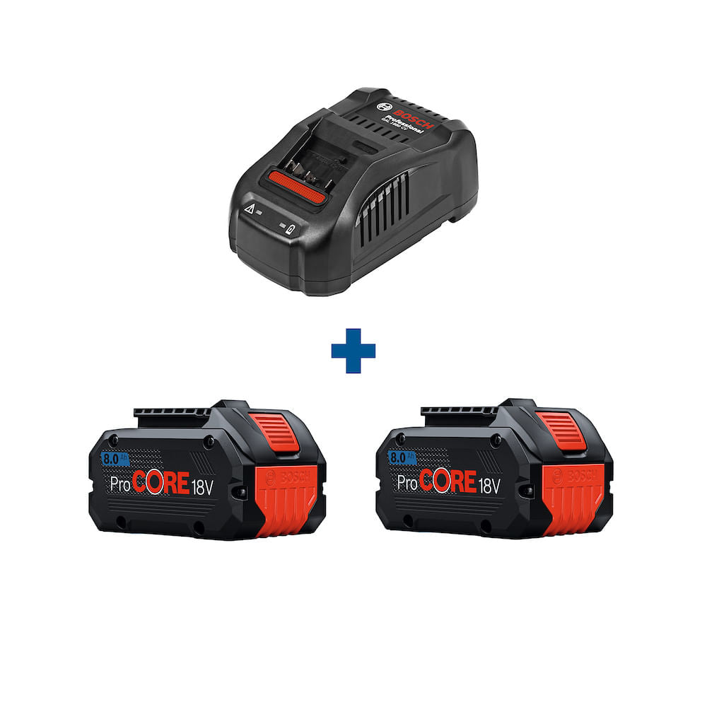 Kit Carregador Bosch GAL 1880 CV e 2B PROCORE 18V 8,0 AH