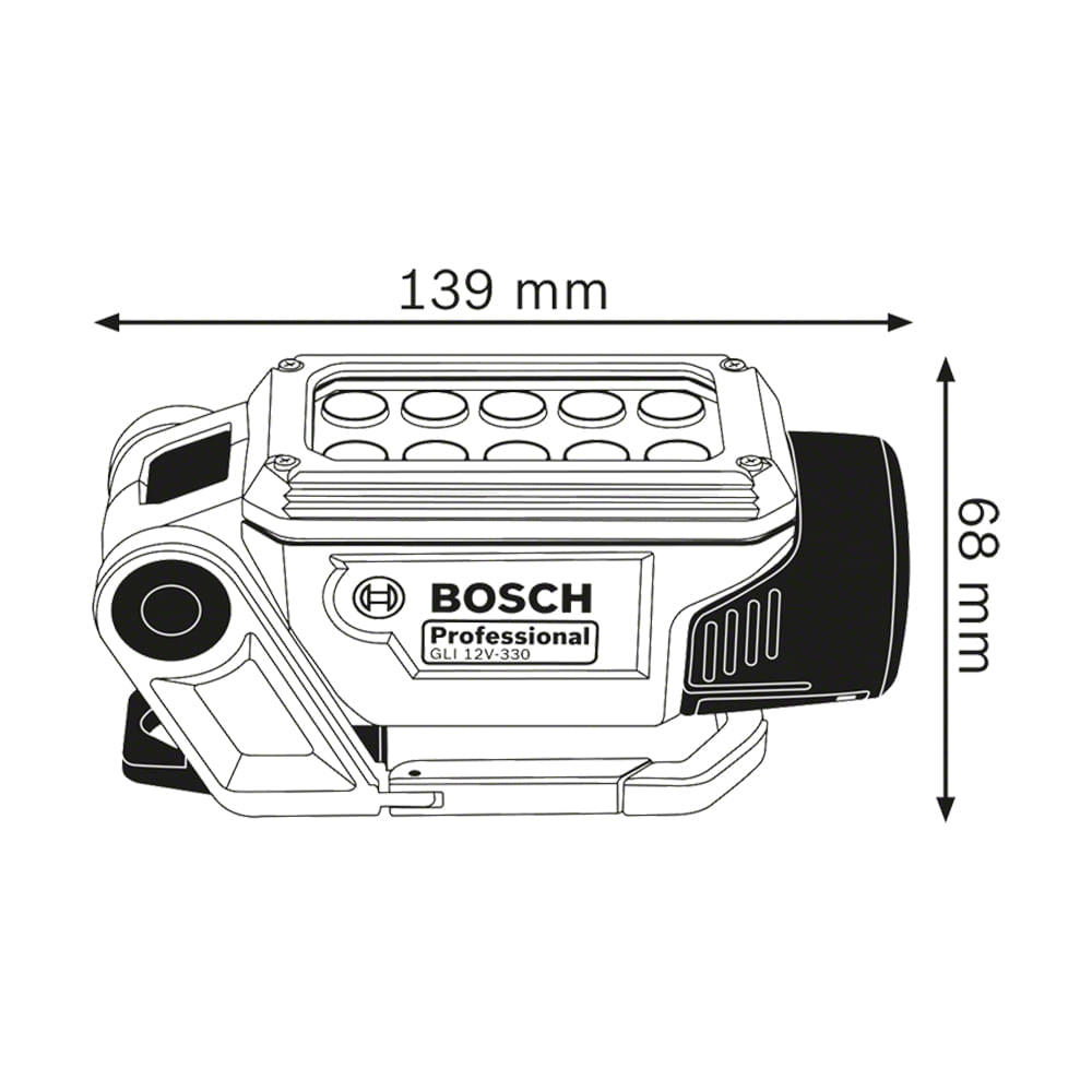 Lanterna a bateria Bosch GLI 12V-330, 12V, 330 lúmens SB