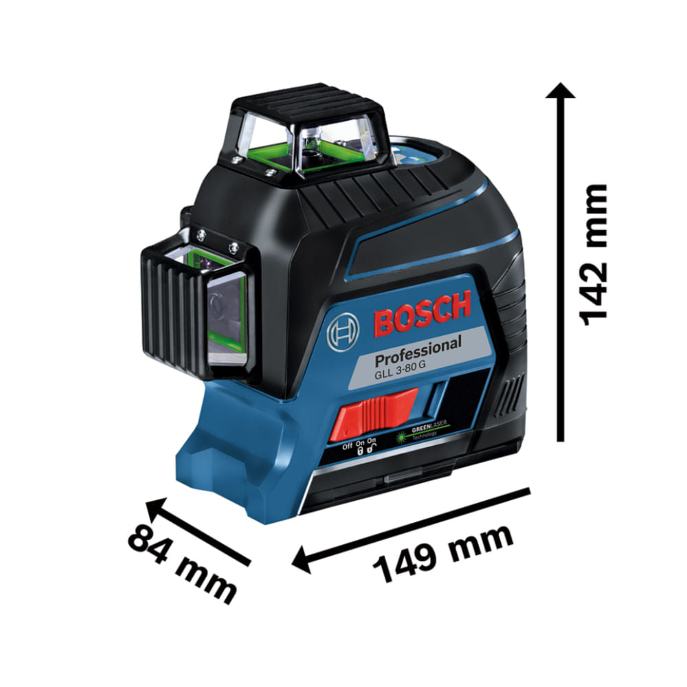 Nível Laser de linhas 80 m 360º Bosch GLL 3-80 G