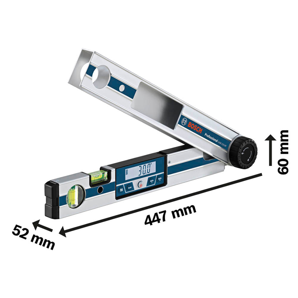 Medidor de ângulos até 220º GAM 220 MF Bosch