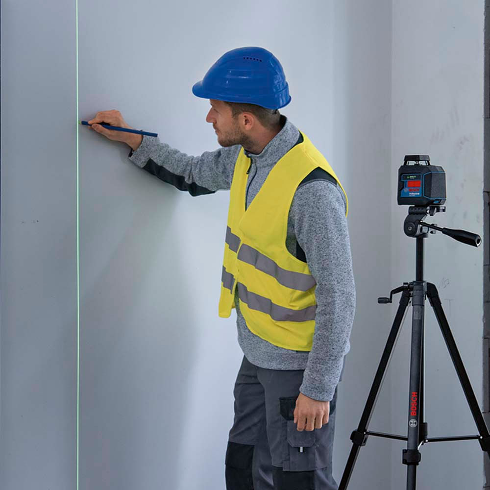 Nível laser verde de linhas cruzadas Bosch GLL 2-20G 10m + BT150