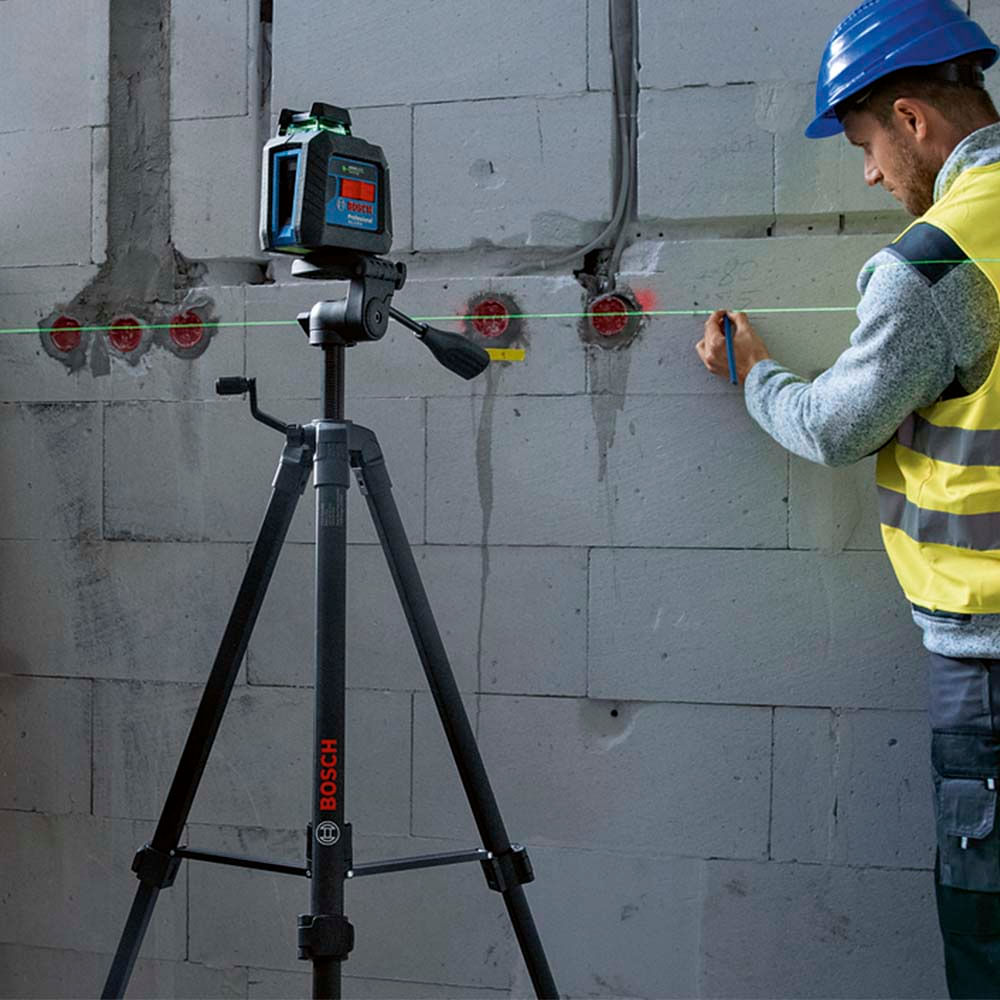 Nível laser verde de linhas cruzadas Bosch GLL 2-20G 10m + BT150