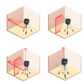 Nível Laser Bosch GCL 2-15 15m com pontos de prumo e suporte