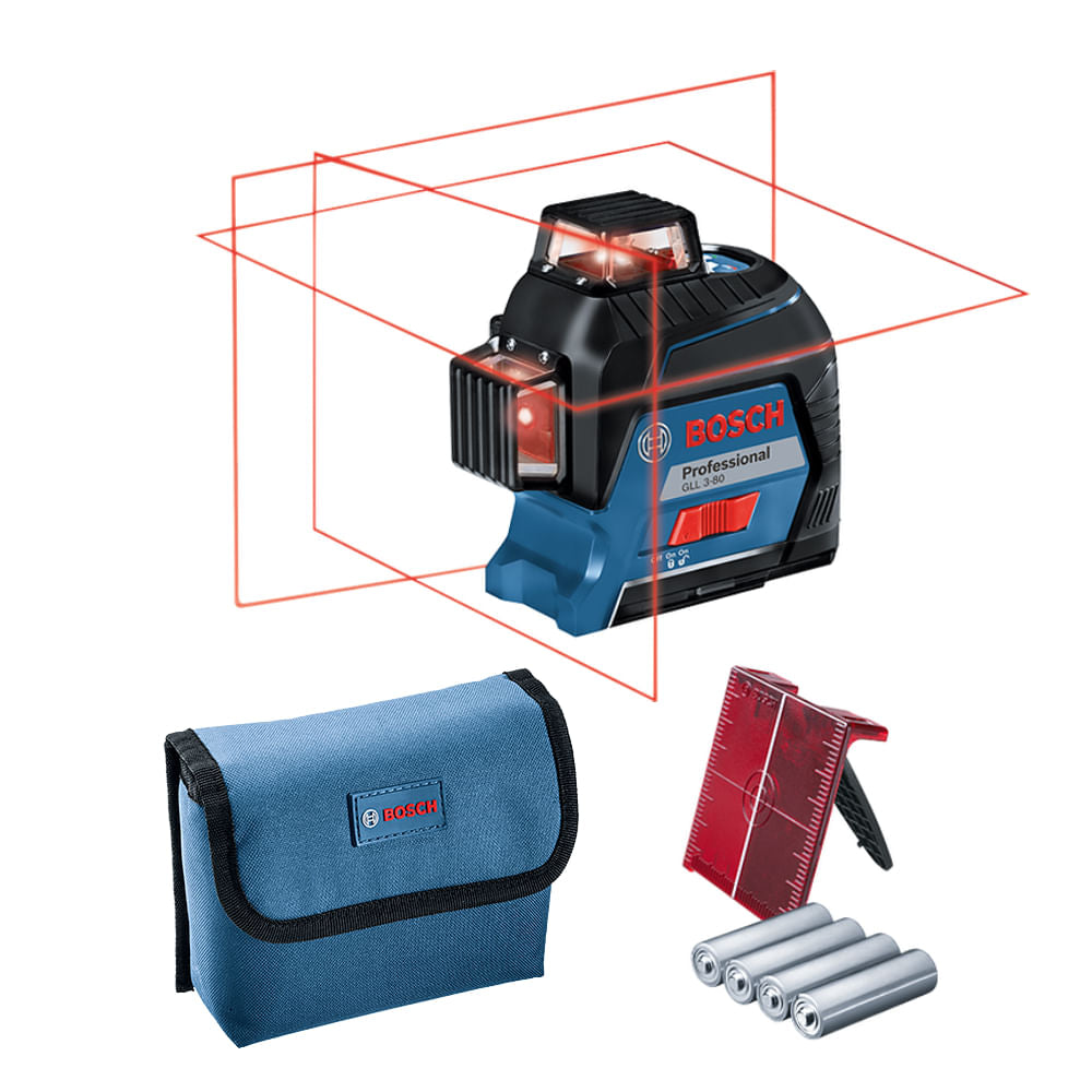 Nível laser de linhas 80m 360º GLL 3-80 Bosch
